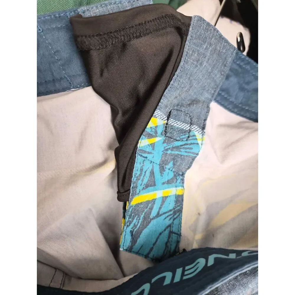 O'Neill Hyperfreak Canopy Sand Capitol Boardshorts Men 28 Blue Tropical Stretch